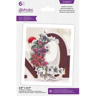 Gemini Floral Elements Dies - Poinsettia Delight